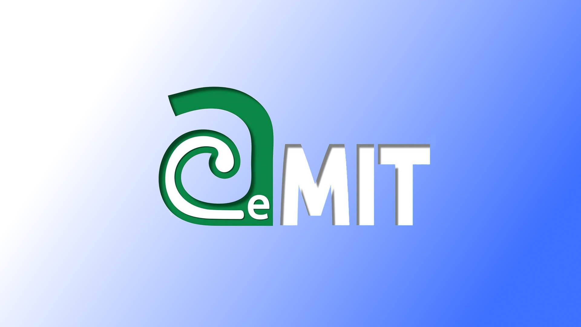 Degradado horizontal de branco a azul co logo da aula enriba